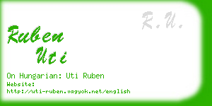 ruben uti business card